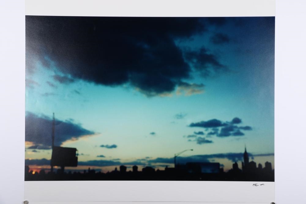 Artwork by Carl Pope, city landscape silhouette, 2002 / interior scene, 2002, Made of 2 Photographs