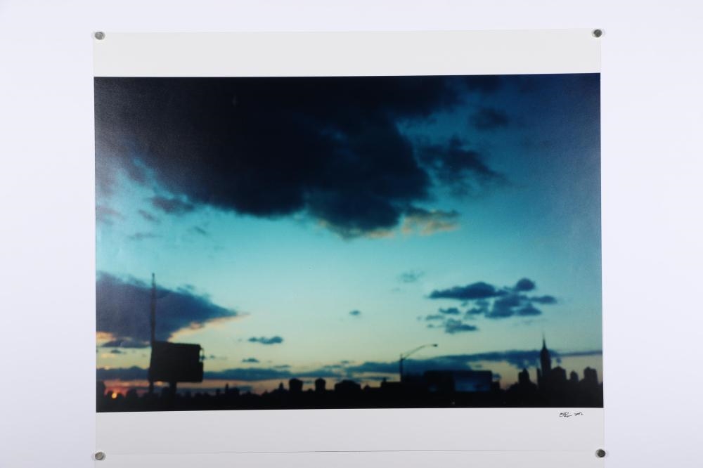 Artwork by Carl Pope, city landscape silhouette, 2002 / interior scene, 2002, Made of 2 Photographs