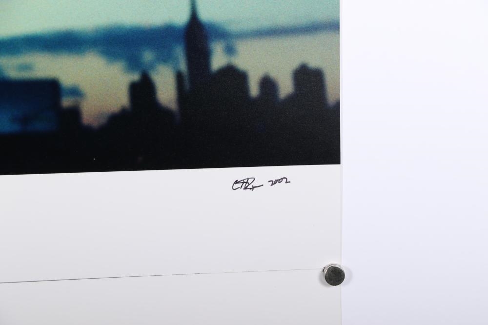 Artwork by Carl Pope, city landscape silhouette, 2002 / interior scene, 2002, Made of 2 Photographs