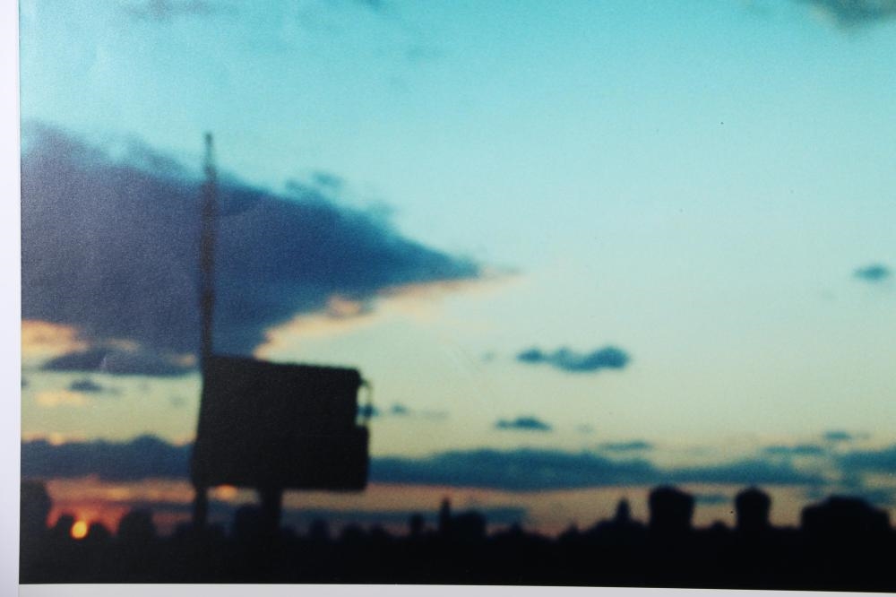 Artwork by Carl Pope, city landscape silhouette, 2002 / interior scene, 2002, Made of 2 Photographs