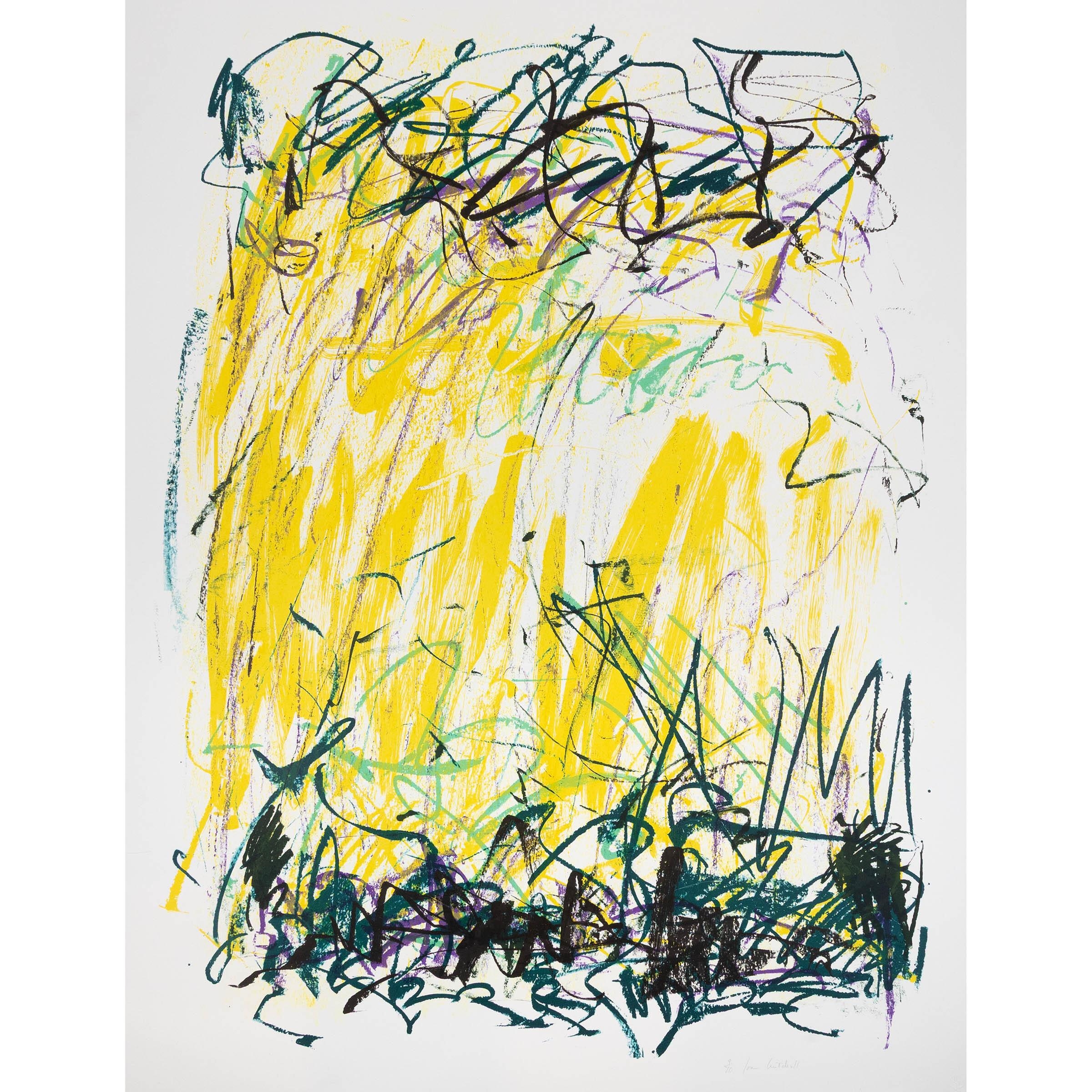 Artwork by Joan Mitchell, SIDES OF A RIVER II FROM FROM BEDFORD SERIES, Made of Lithograph In Colours On Arches 88 Mould-Made Paper, With Full Margins