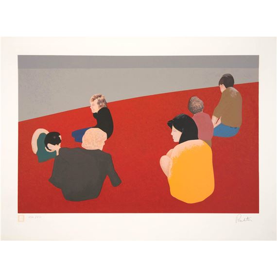 SIX FRIENDS IN A LANDSCAPE - Charles Pachter