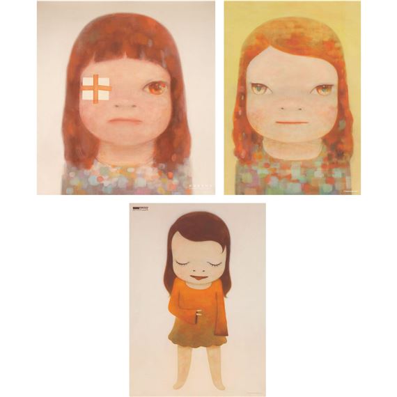 SLIGHT FEVER; JOLIE THE LITTLE THINKER; HAZY HUMID DAY - Yoshitomo Nara