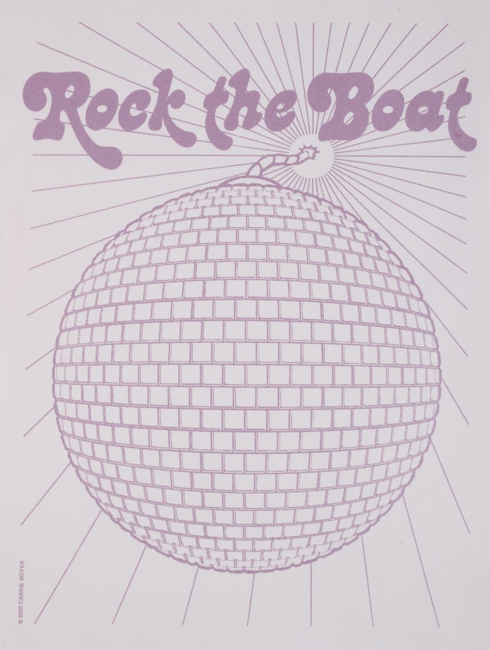 Artwork by Carrie Moyer, Rock the Boat, Made of Screenprints
