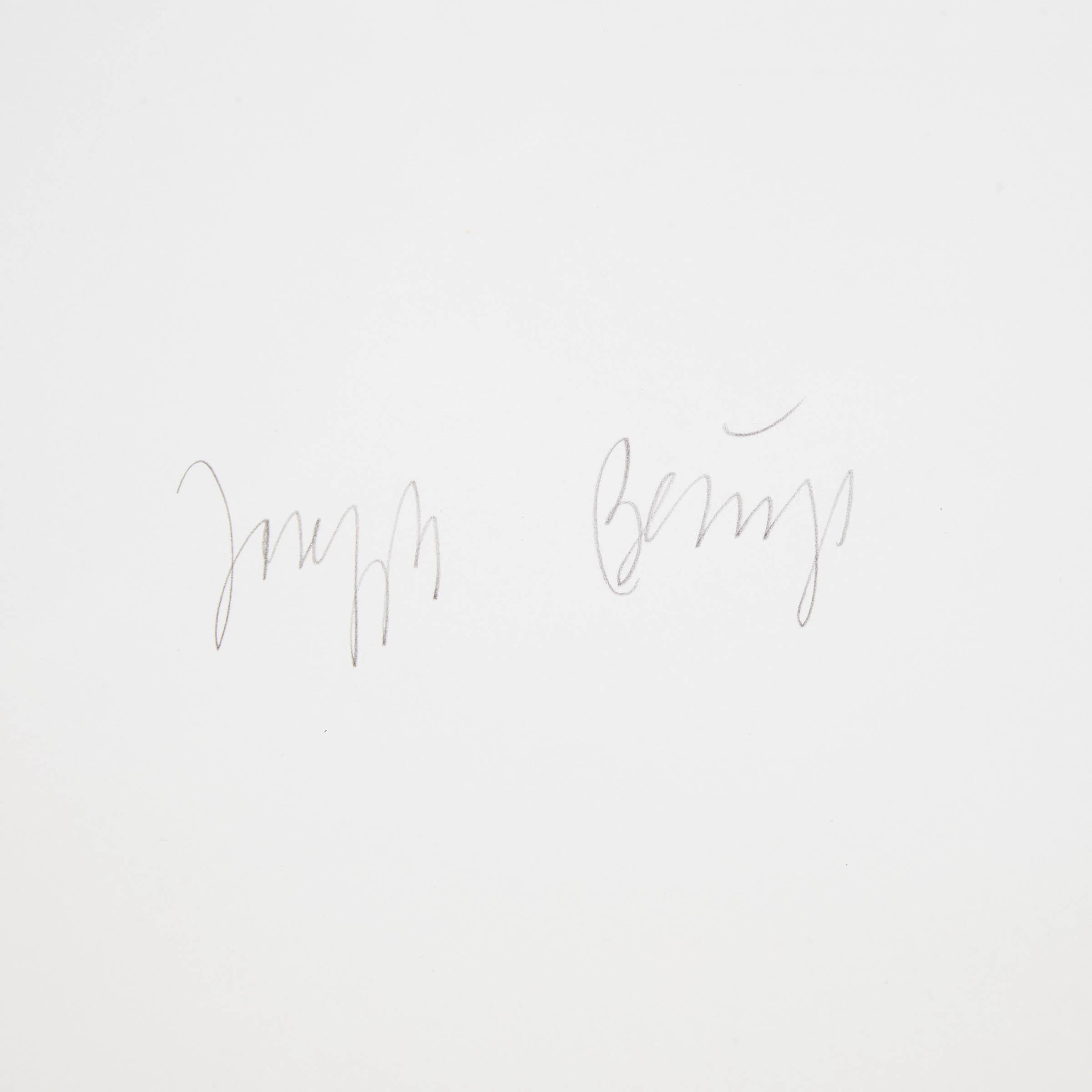 Artwork by Joseph Beuys, TAFEL III (BLACKBOARD III, Made of Screenprint In Black On Card, With Full Margins