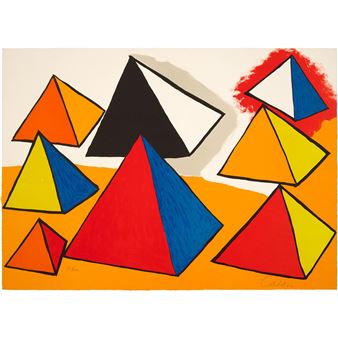 HOMAGE TO EUCLID, PLATE 9, FROM LA MÃMOIRE ÃLÃMENTAIRE - Alexander Calder