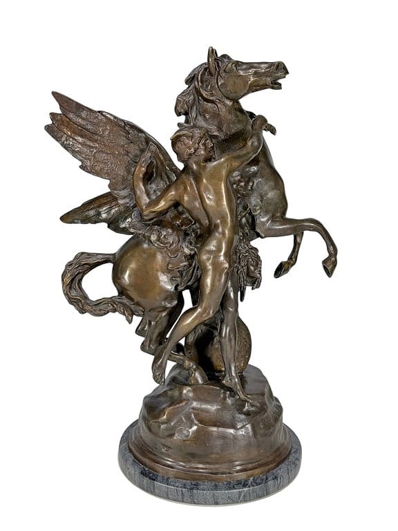 Emile-Louis Picault | Perseus with Pegasus and the head of Medusa ...