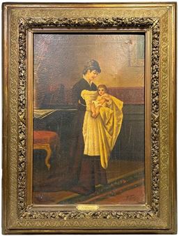 A mother holding her child - P. Terigi