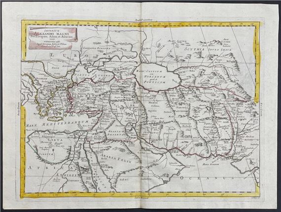 Map of the Conquests of Alexander the Great by Antonio Zatta, 1775-1785