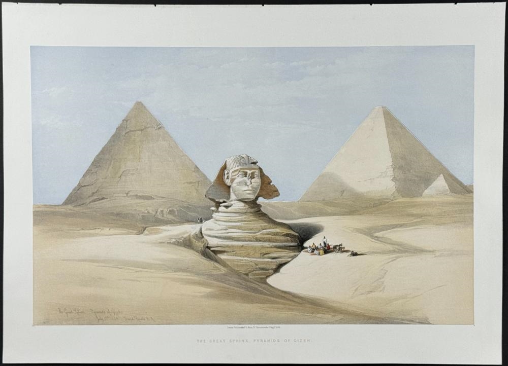 David Roberts | The Great Sphinx, Pyramids of Gizeh (1842 - 1849 ...