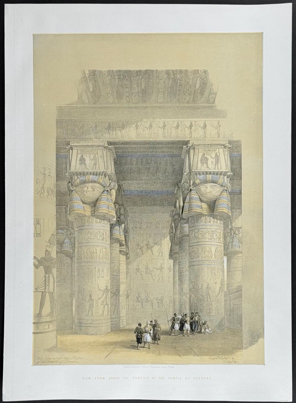 David Roberts | View from under the Portico of the Temple of Dendera ...
