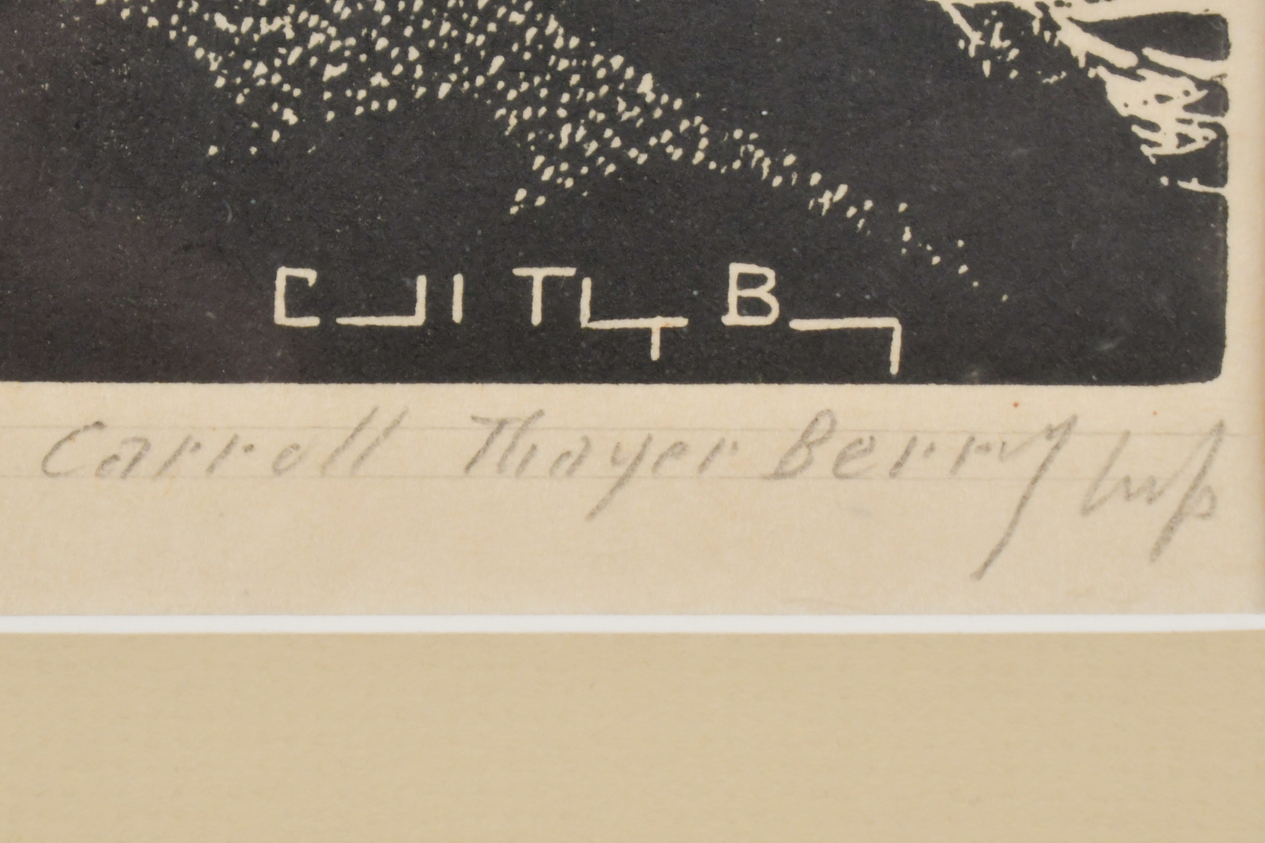 Artwork by Caroll Thayer Berry, WOODBLOCK PRINT, STONINGTON, ME, Made of Woodblock Print