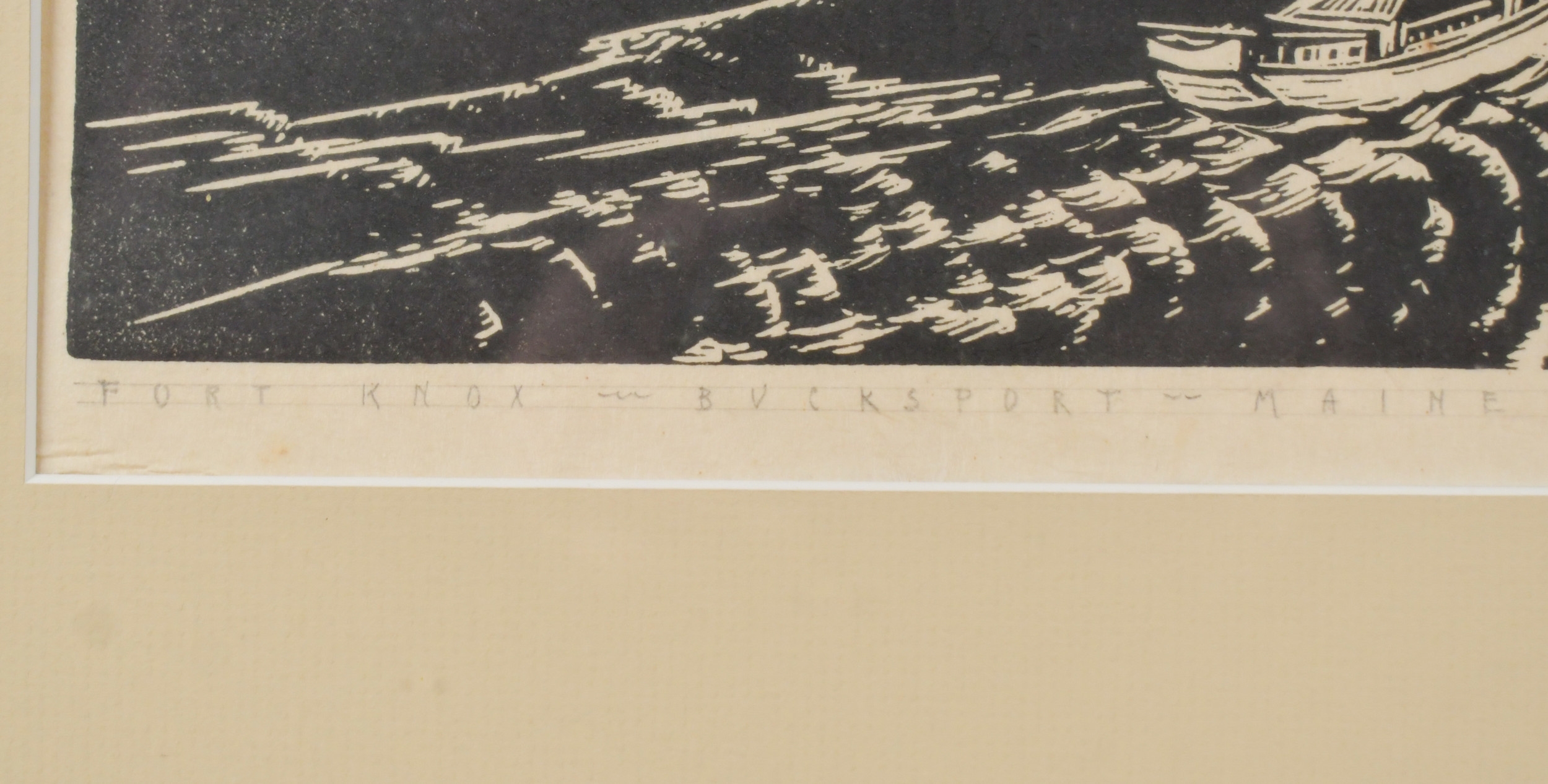 Artwork by Caroll Thayer Berry, Fort Knox, Made of Woodblock Print