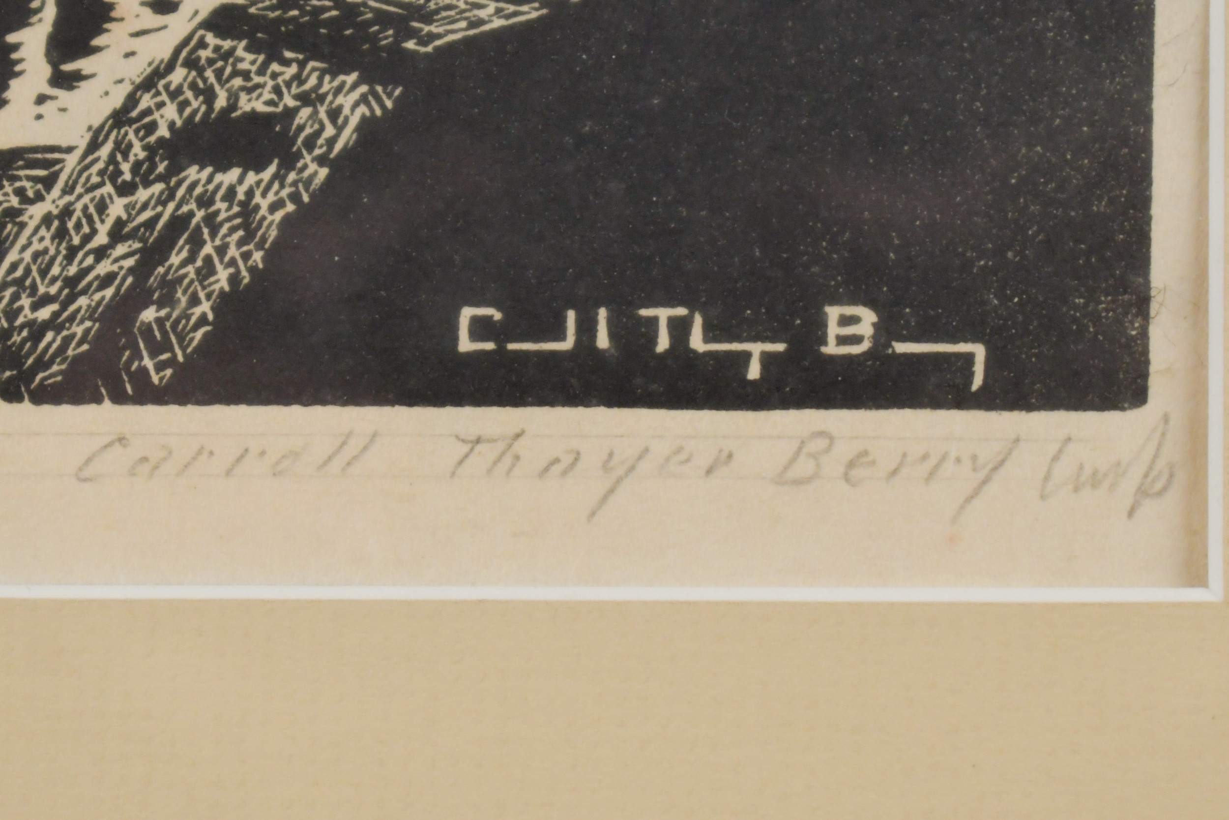 Artwork by Caroll Thayer Berry, Fort Knox, Made of Woodblock Print