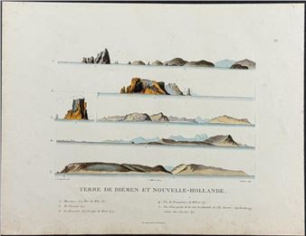 Coastlines and Elevations of New Holland - François Péron