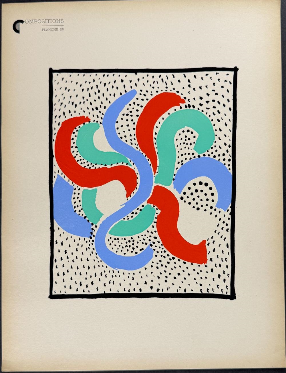 Artwork by Sonia Delaunay, Untitled, Made of Art Pochoir Illustration