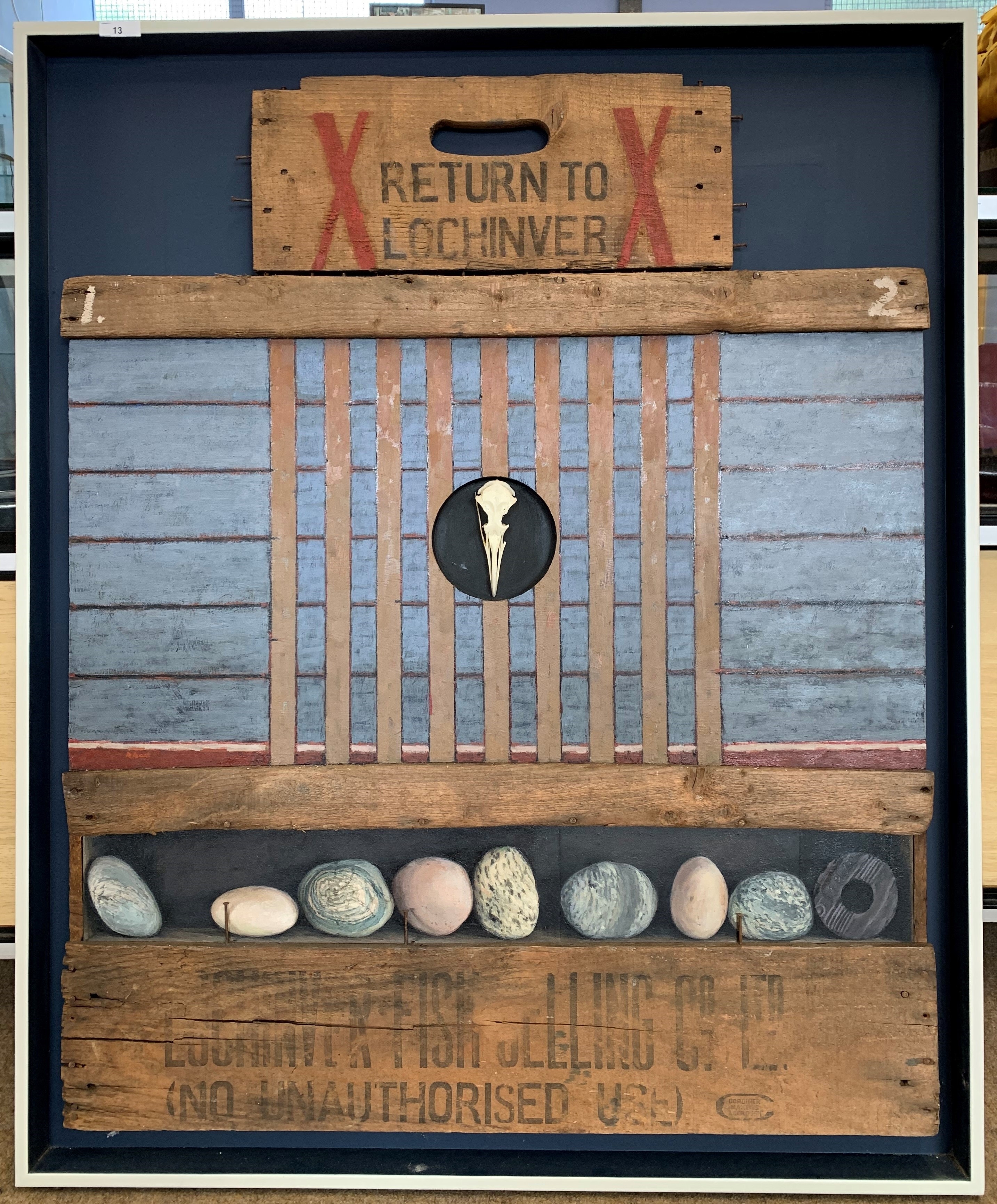 Artwork by Richard Dack, Return to the Lochinver, Made of Oil And Assemblage On Board