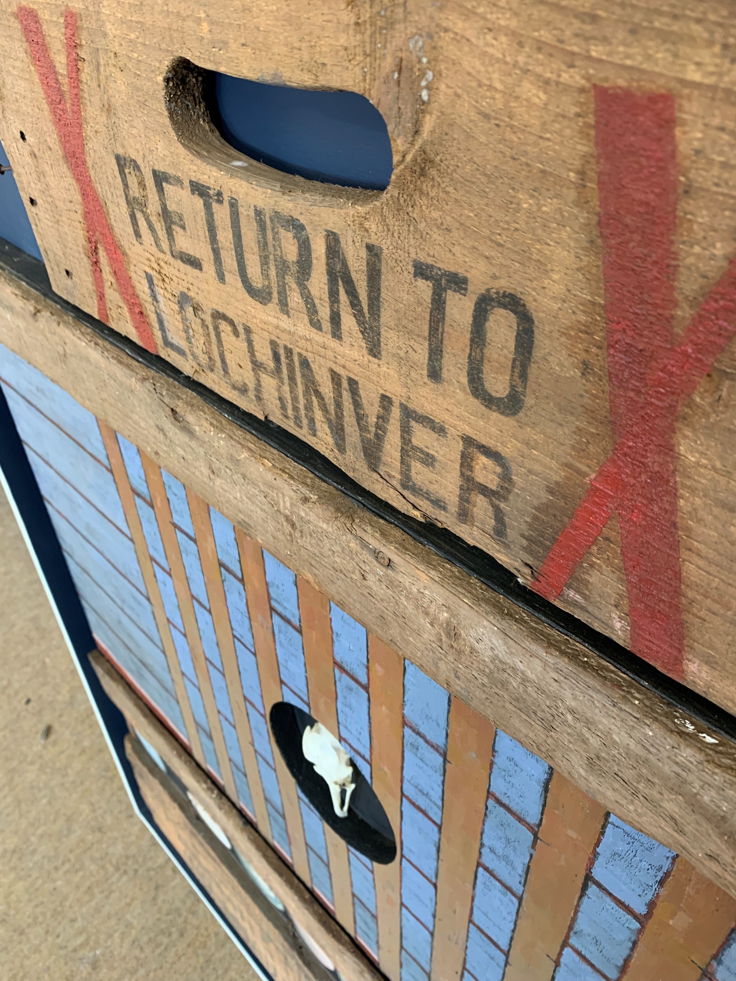 Artwork by Richard Dack, Return to the Lochinver, Made of Oil And Assemblage On Board