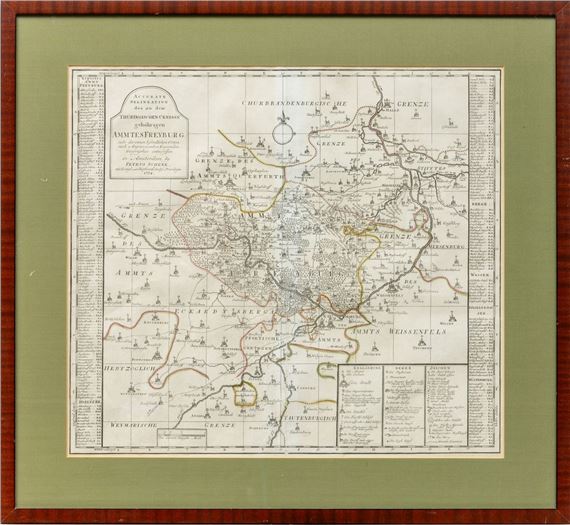 Accurate Delineation des zu dem ThÃ¼ringischen Creisses gehÃ¶rigen Ammtes Freyburg - Pieter Schenk