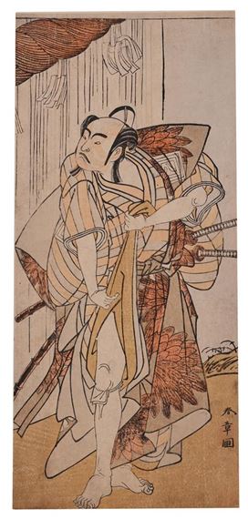 The actor Ichikawa Yaozo II in an aragoto role - Katsukawa Shunshō