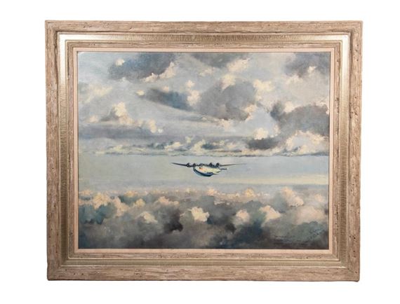 Pan Am Clipper between Cumulus and Stratocumulus at 6000 feet - Eric Sloane