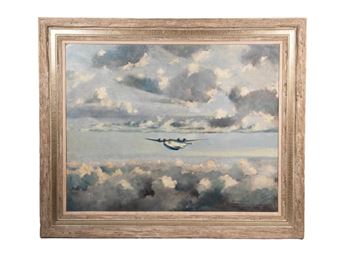 Pan Am Clipper between Cumulus and Stratocumulus at 6000 feet