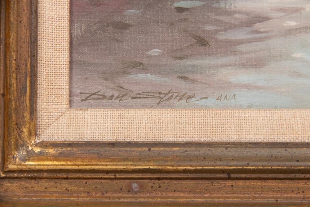 Artwork by Don Stone, Quiet Port, Made of Oil On Masonite