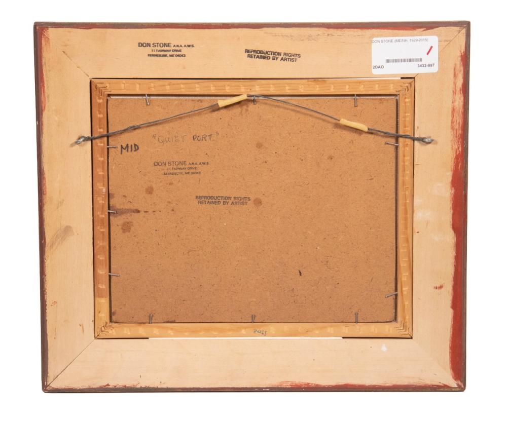 Artwork by Don Stone, Quiet Port, Made of Oil On Masonite