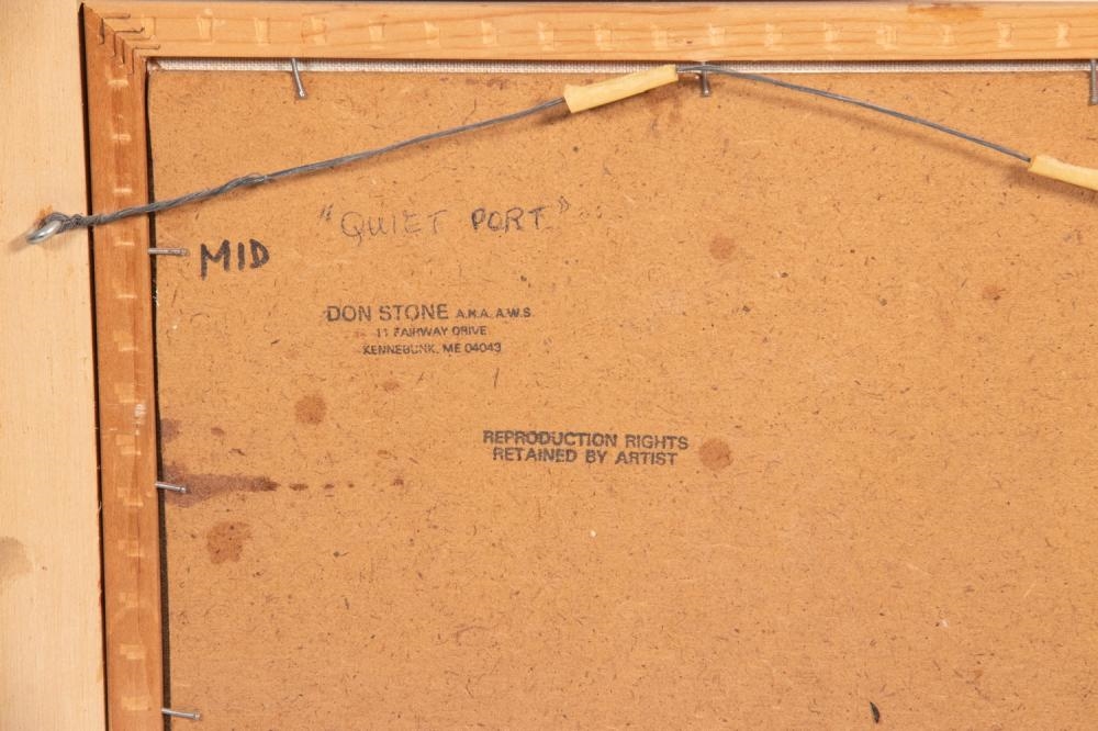 Artwork by Don Stone, Quiet Port, Made of Oil On Masonite