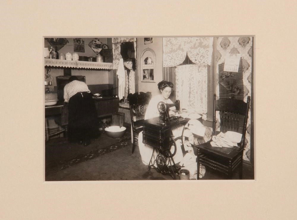 Artwork by Lewis Hine, Piece Work Seamstress at Home, Made of Gelatin Silver Photograph