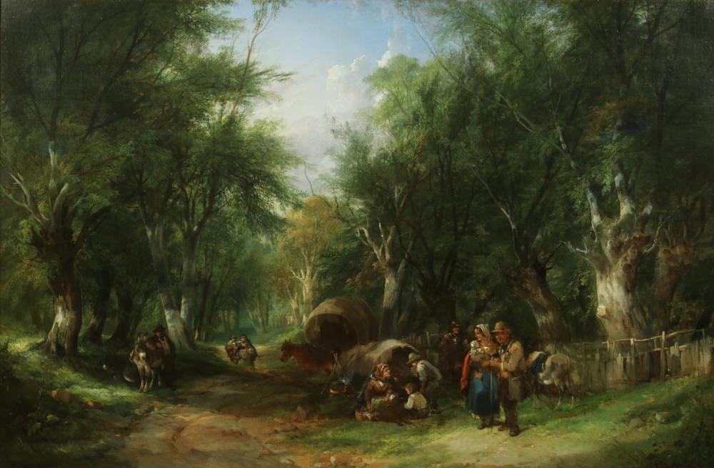William Shayer Sr. | A Gypsy Encampment | MutualArt
