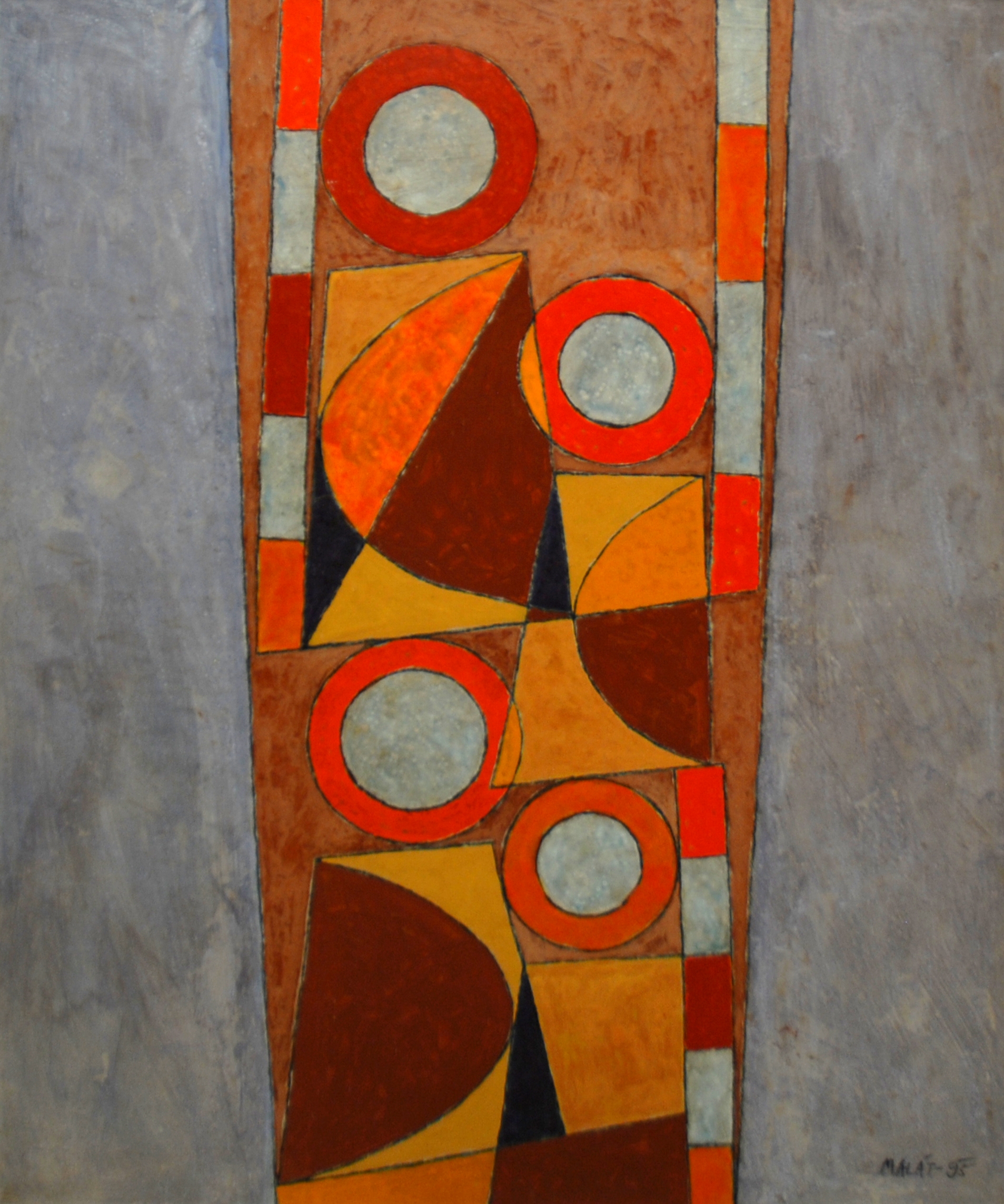 Artwork by Radim Malat, Podzimní sonáta, Made of acrylic on hardboard