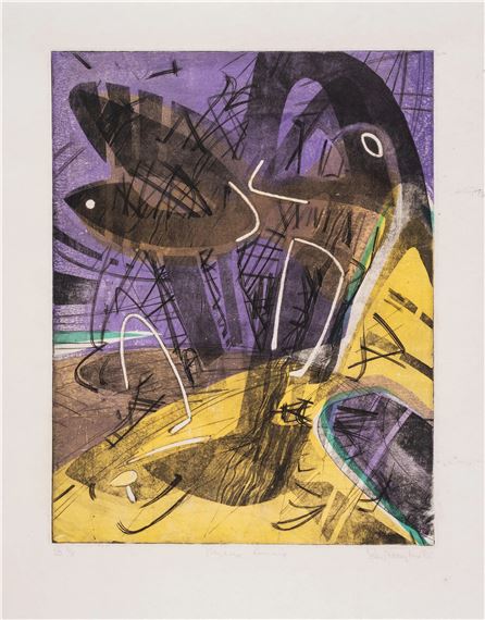 Stanley William Hayter、PAYSAGE LUNAIRE Stanley William Hayter | Paysage Lunaire (1956) | MutualArt