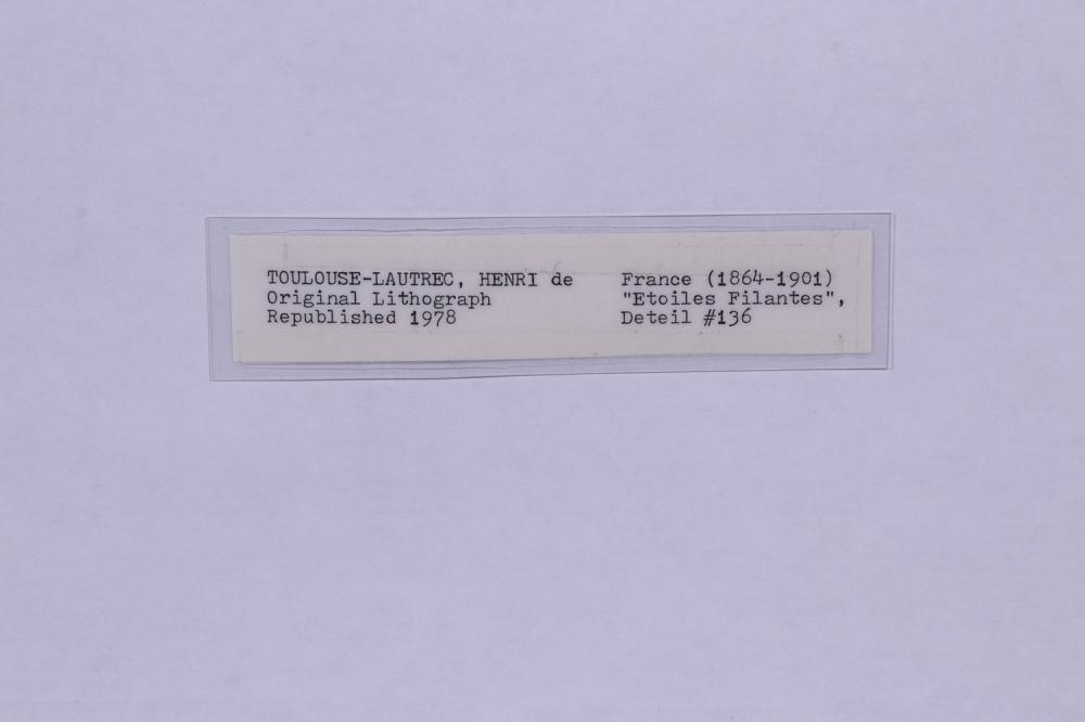 Artwork by Henri de Toulouse-Lautrec, Etoiles Filantes, Made of Lithograph From The Original Stone On Arches Paper