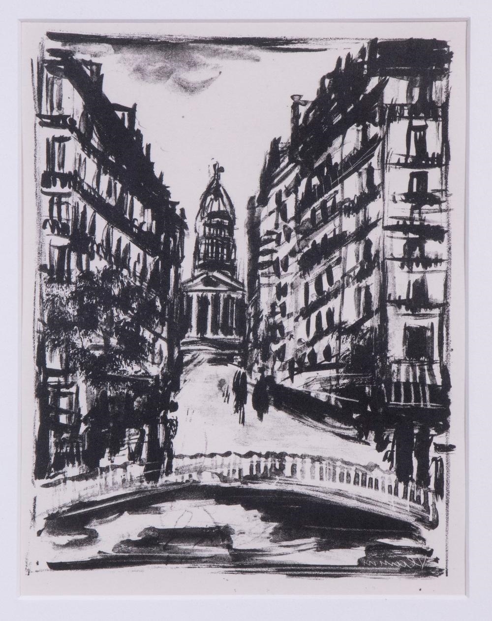 Artwork by Maurice de Vlaminck, Rue de Soufflot, Made of Lithograph