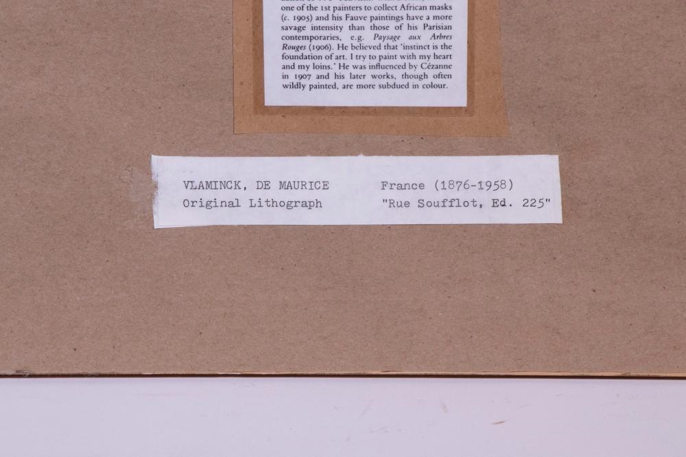 Artwork by Maurice de Vlaminck, Rue de Soufflot, Made of Lithograph