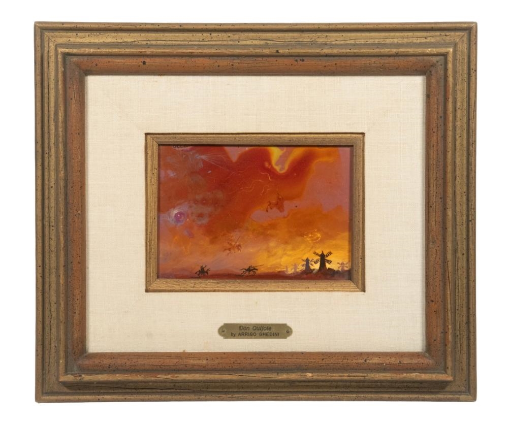 Artwork by Arrigo Ghedini, Don Quijote, Made of Enamel On Masonite