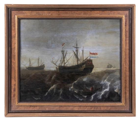 Seascape with Dutch Warships - Ludolf Backhuysen I