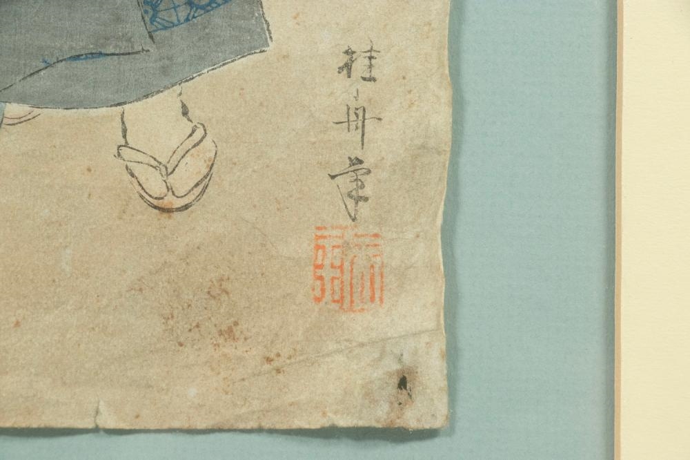 Artwork by Takeuchi Keishu, LADY IN COAT, Made of Ink And Color On Paper