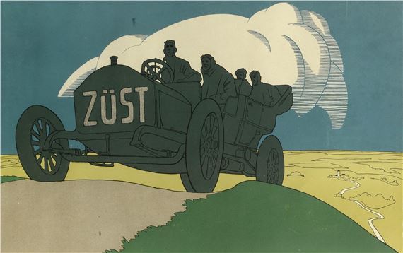 'Zust' a veteran advertising print after Olaf Gulbransson, circa 1907 - Olaf Gulbransson