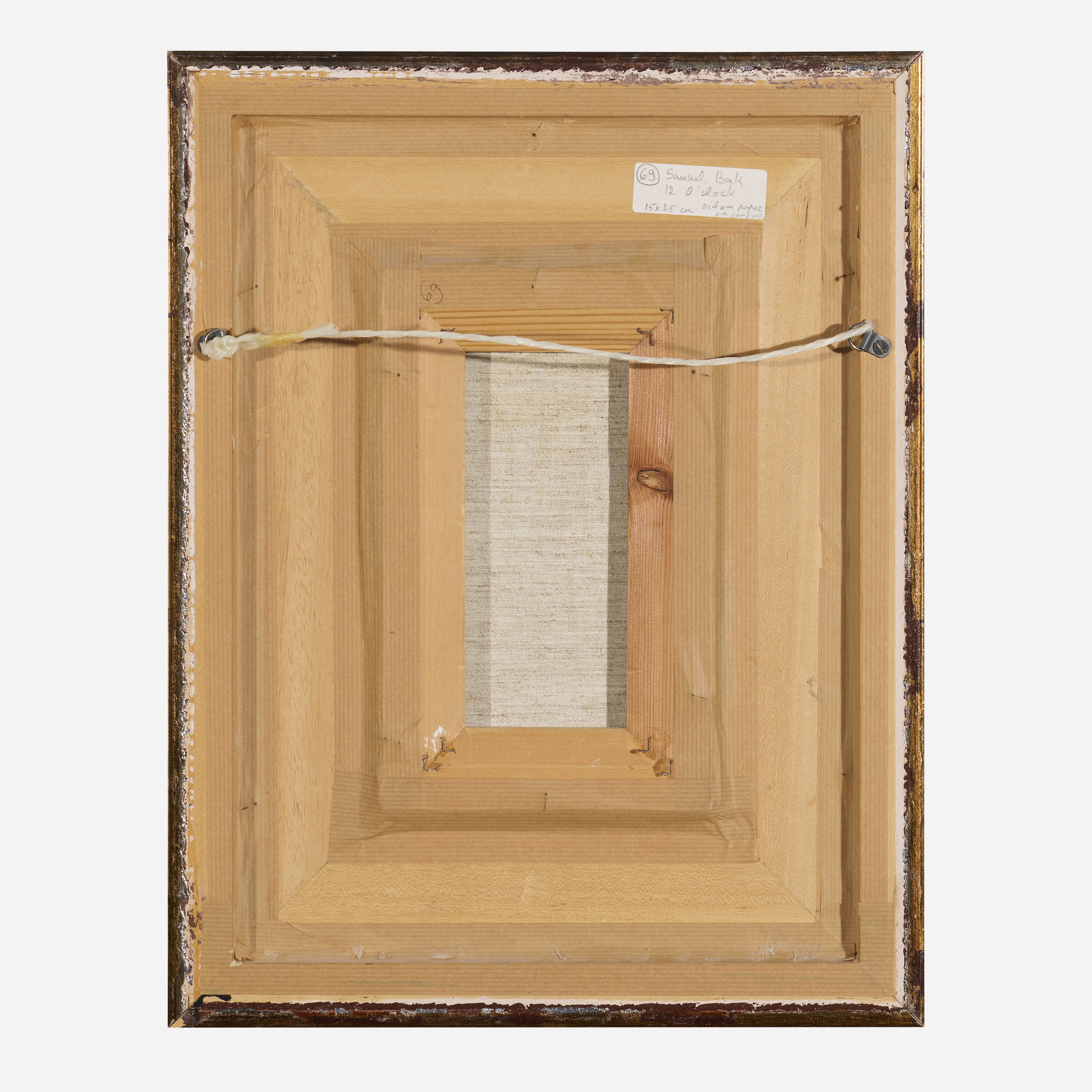 Artwork by Samuel Bak, 12 O'Clock 12 O'Clock, Made of Oil On Paper Laid To Canvas