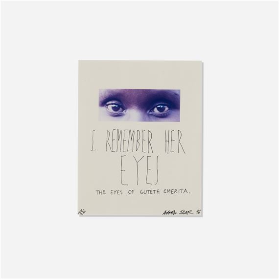Alfredo Jaar | I Remember Her Eyes: The Eyes of Gutete Emerita (1996 ...