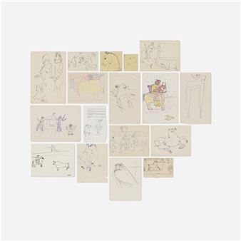 Collection of seventeen drawings - John D. Graham