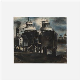 Ships at Dock - Carlos Lopez