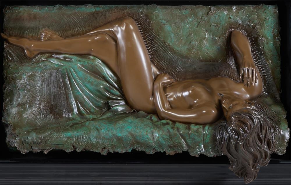 Artwork by Bill Mack, Rhapsody, Made of Bonded Bronze Wall Relief On Wood Panel