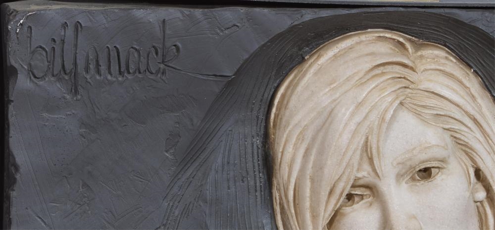 Artwork by Bill Mack, Enchanting, Made of Bonded Bronze And Natural Sand Wall Relief On Wood Panel