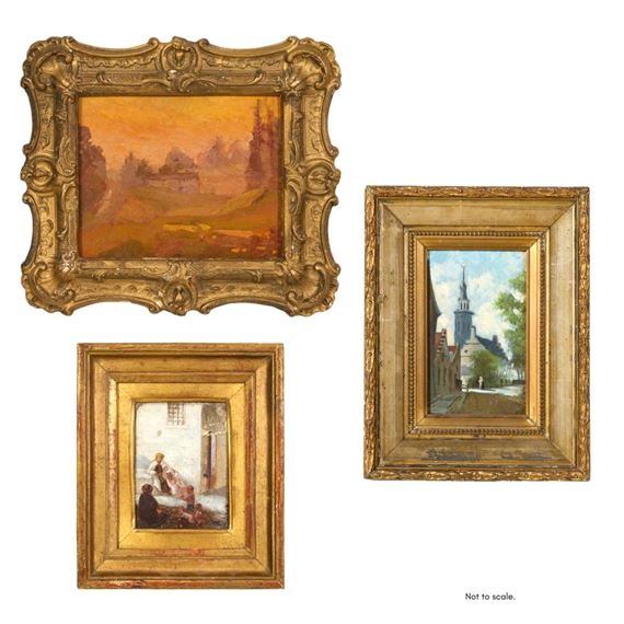 Three Scenic Paintings - Continental School, 19th Century