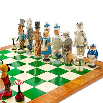 Alice Through the Looking Glass: Hand Made Chess Set - Nell & Robin Dale