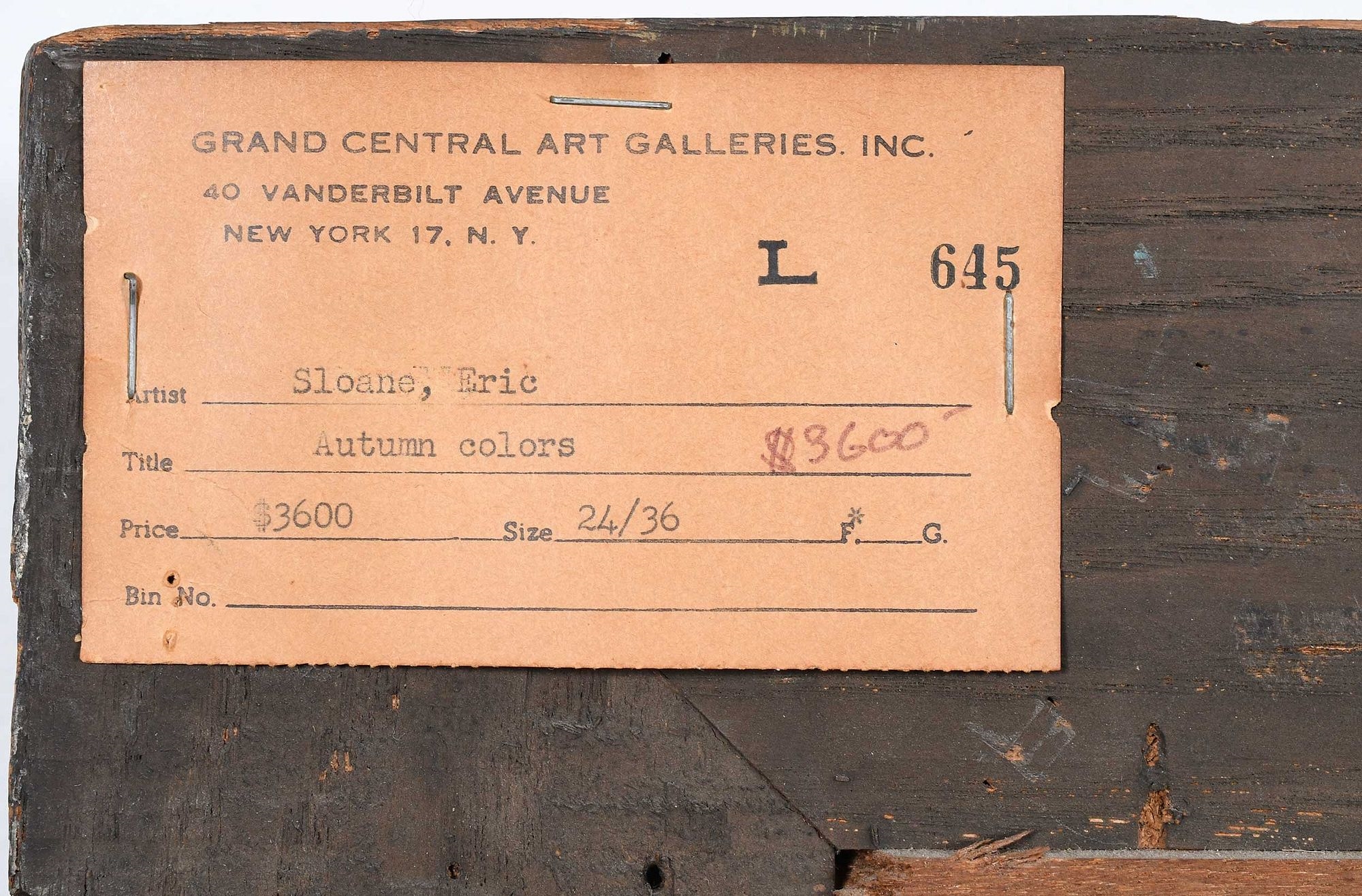 Artwork by Eric Sloane, Autumn Colors, Made of Oil On Masonite