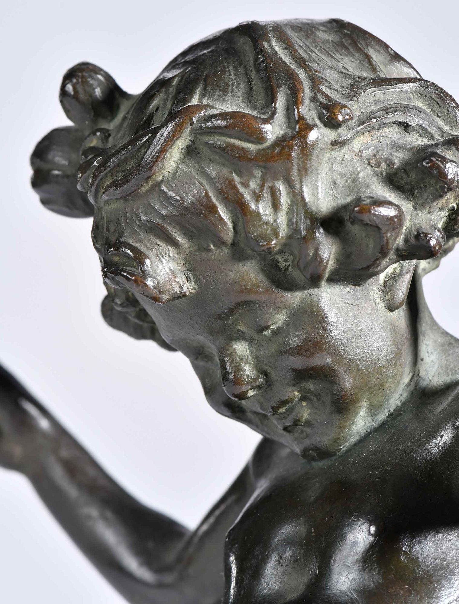 Artwork by Janet Scudder, Frog Baby Fountain, Made of Patinated Bronze